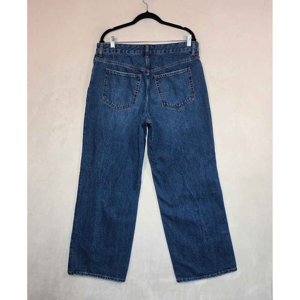 H&M Jeans Women's 12 High Rise Wide Leg Button Fly Medium Wash Relaxed - Picture 9 of 16